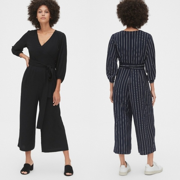 $5 LABOR DAY SALE ❤️ Gap Wide Leg Wrap Jumpsuit - Picture 3 of 4